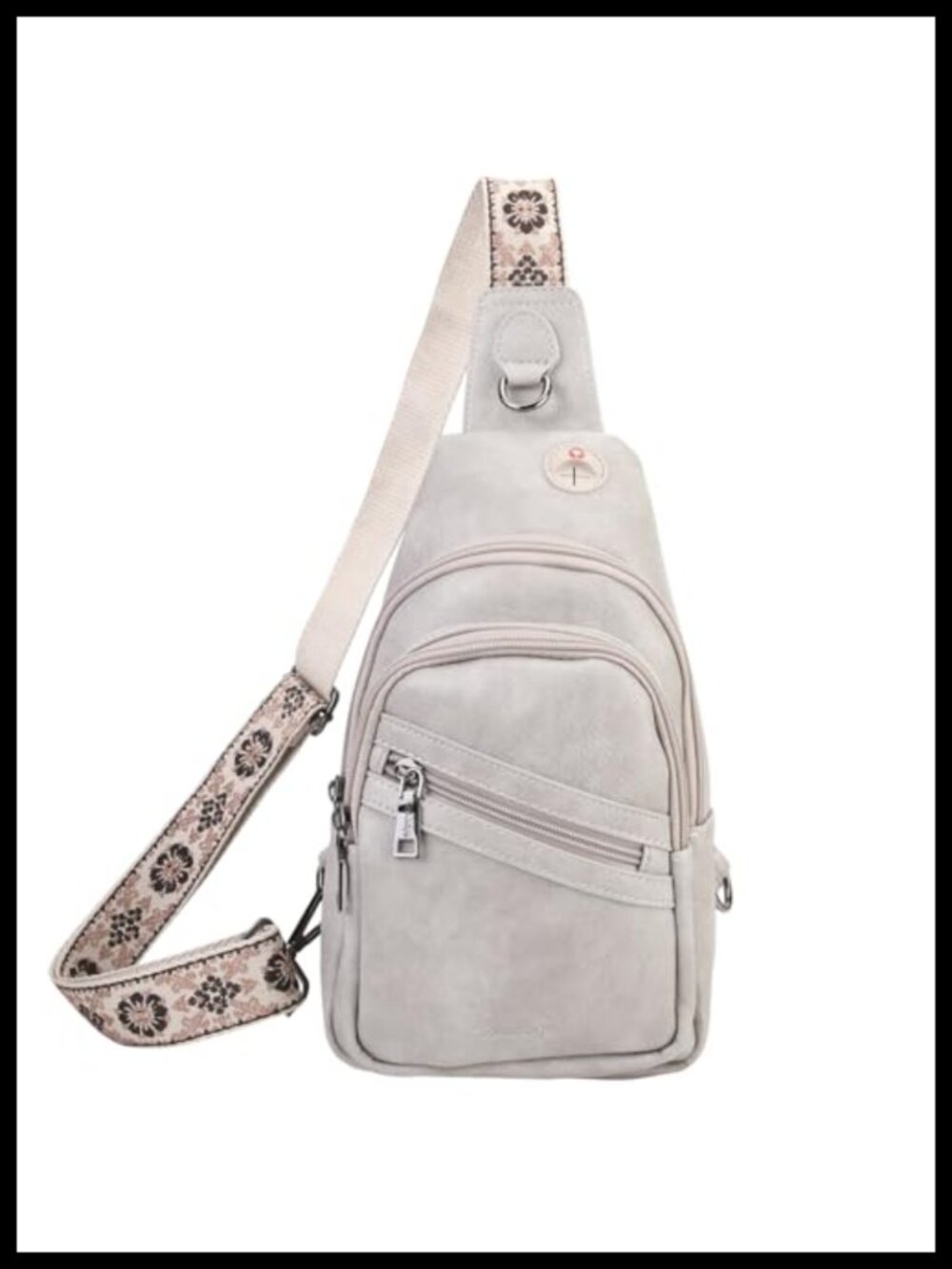 Trendy Crossbody Sling Bag for Women with Card Slots, Vegan Leather Travel